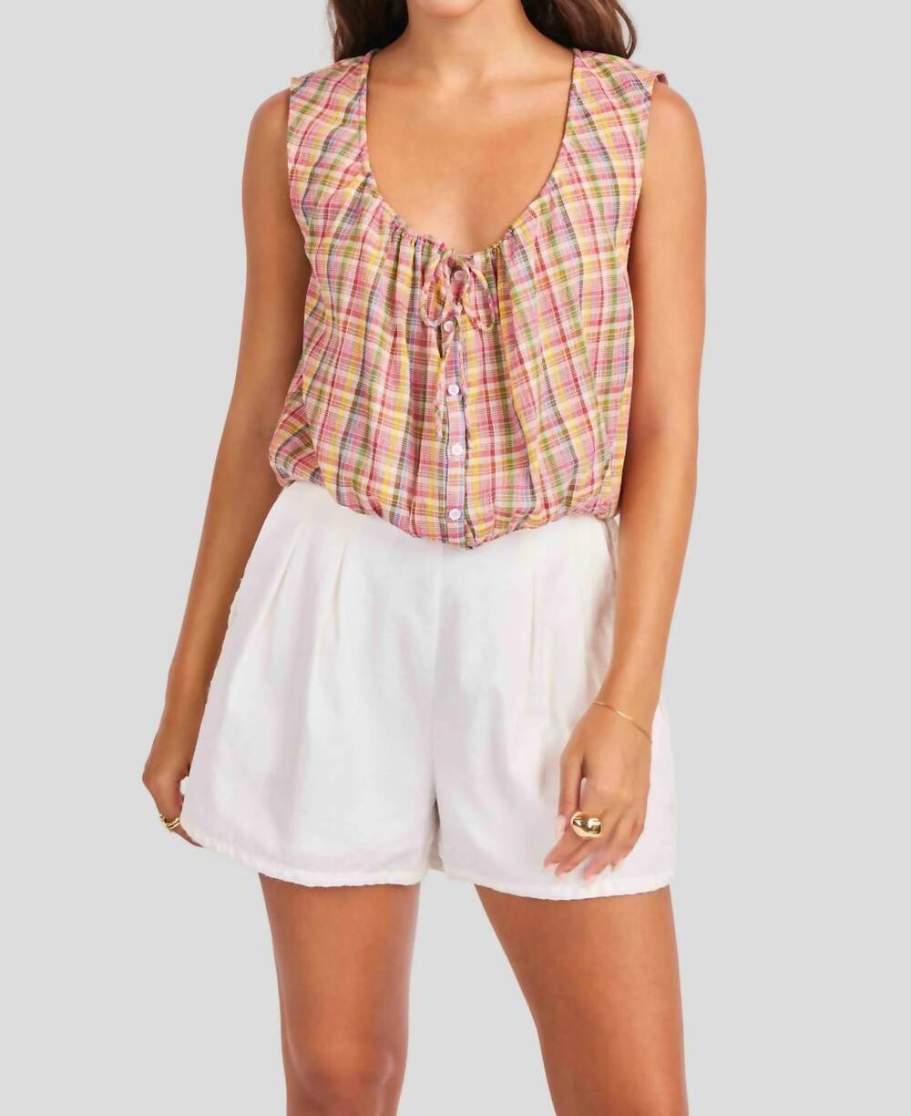NEW SAGE THE LABEL women's beachside leisure tank top in multi